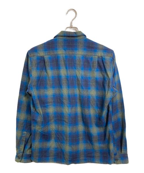 PENDLETON（ペンドルトン）PENDLETON (ペンドルトン) ボードシャツ　長袖シャツ　チェックシャツ　ウールシャツ　日本製 ブルー サイズ:Lの古着・服飾アイテム