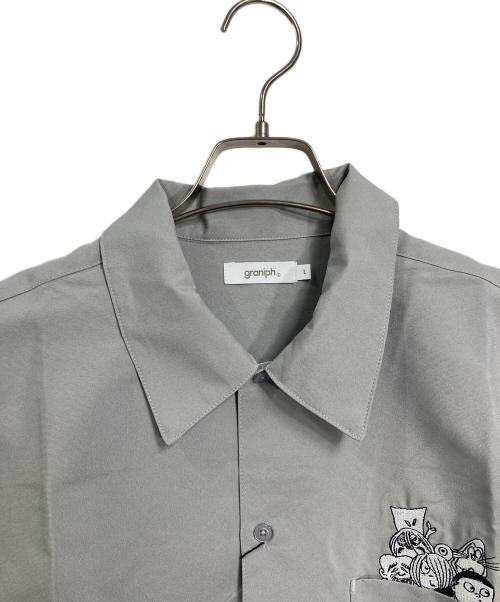 graniph（グラニフ）graniph (グラニフ) ぬりかべ　ポリトロビッグシルエット半袖シャツ　 グレー サイズ:L 未使用品の古着・服飾アイテム