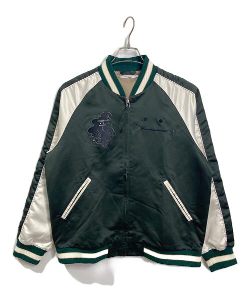 graniph（グラニフ）graniph (グラニフ) ビューティフルシャドーシノビ　スカジャン　アウター　ライトアウター グリーン サイズ:Sの古着・服飾アイテム