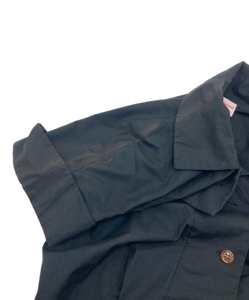 Vivienne Westwood RED LABEL（ヴィヴィアンウエストウッドレッドレーベル）Vivienne Westwood RED LABEL (ヴィヴィアンウエストウッドレッドレーベル) シャツワンピース　半袖ワンピース　デザインワンピース　日本製 ブラック サイズ:2の古着・服飾アイテム