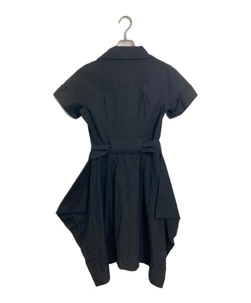 Vivienne Westwood RED LABEL（ヴィヴィアンウエストウッドレッドレーベル）Vivienne Westwood RED LABEL (ヴィヴィアンウエストウッドレッドレーベル) シャツワンピース　半袖ワンピース　デザインワンピース　日本製 ブラック サイズ:2の古着・服飾アイテム