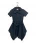 Vivienne Westwood RED LABEL（ヴィヴィアンウエストウッドレッドレーベル）の古着「シャツワンピース　半袖ワンピース　デザインワンピース　日本製」｜ブラック