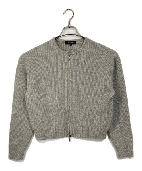 UNTITLED（アンタイトル）UNTITLED (アンタイトル) ジップニットカーディガン　ダブルジップ　日本製 グレー サイズ:2の古着・服飾アイテム