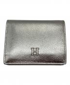 HIROFUヒロフ）の古着「【ピウメノ】二つ折り財布 レザー コンパクトウォレット」｜ゴールド