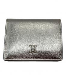 HIROFU（ヒロフ）の古着「【ピウメノ】二つ折り財布 レザー コンパクトウォレット」｜ゴールド