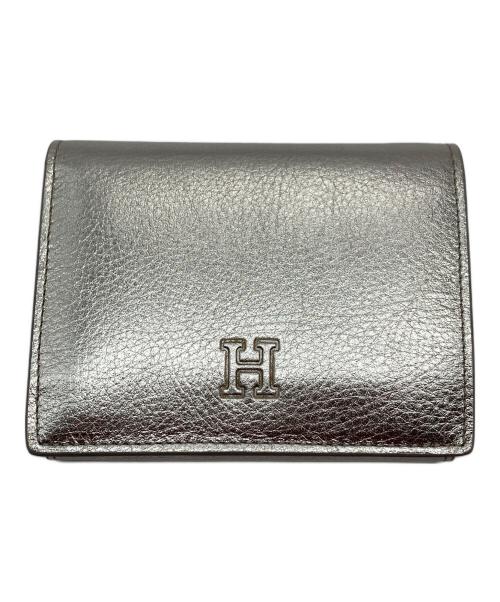 HIROFU（ヒロフ）HIROFU (ヒロフ) 【ピウメノ】二つ折り財布 レザー コンパクトウォレット ゴールド サイズ:実寸参照の古着・服飾アイテム