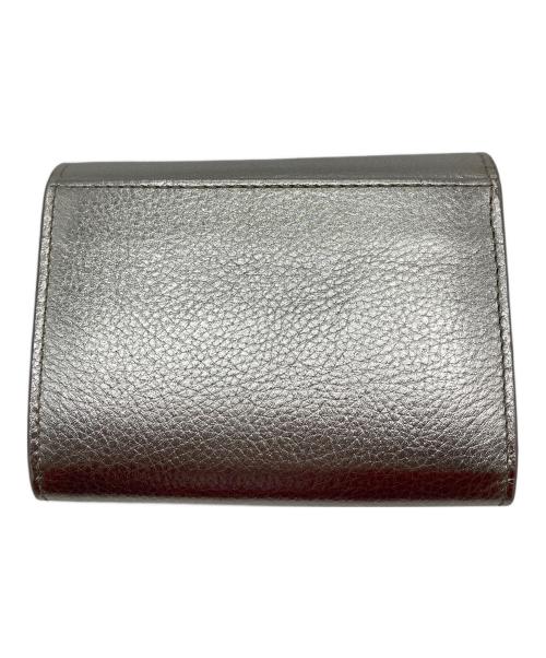 HIROFU（ヒロフ）HIROFU (ヒロフ) 【ピウメノ】二つ折り財布 レザー コンパクトウォレット ゴールド サイズ:実寸参照の古着・服飾アイテム