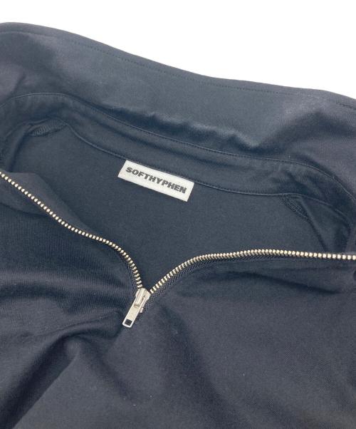 SOFTHYPHEN（ソフトハイフン）SOFTHYPHEN (ソフトハイフン) SHIRT SLEEVE HALF ZIP PULLOVER ブラック サイズ:4の古着・服飾アイテム