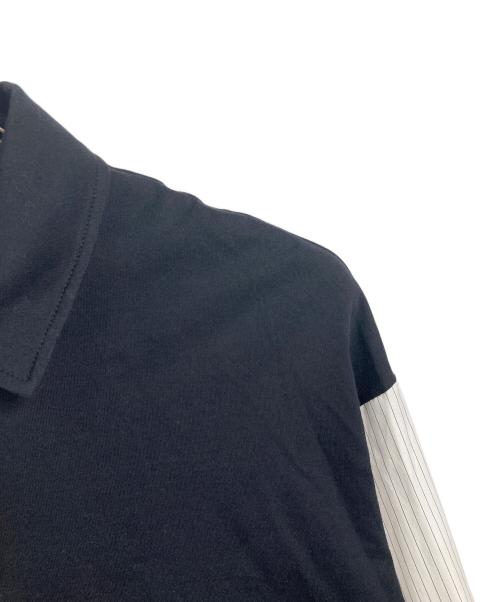 SOFTHYPHEN（ソフトハイフン）SOFTHYPHEN (ソフトハイフン) SHIRT SLEEVE HALF ZIP PULLOVER ブラック サイズ:4の古着・服飾アイテム