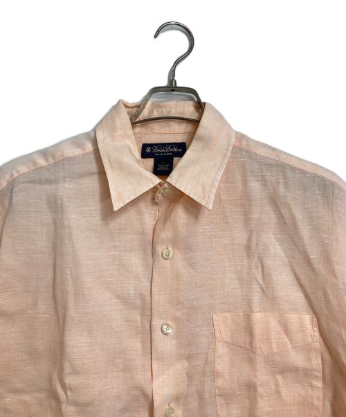 BROOKS BROTHERS（ブルックスブラザーズ）BROOKS BROTHERS (ブルックスブラザーズ) 【古着】アイリッシュリネン半袖シャツ ピンク サイズ:Lの古着・服飾アイテム