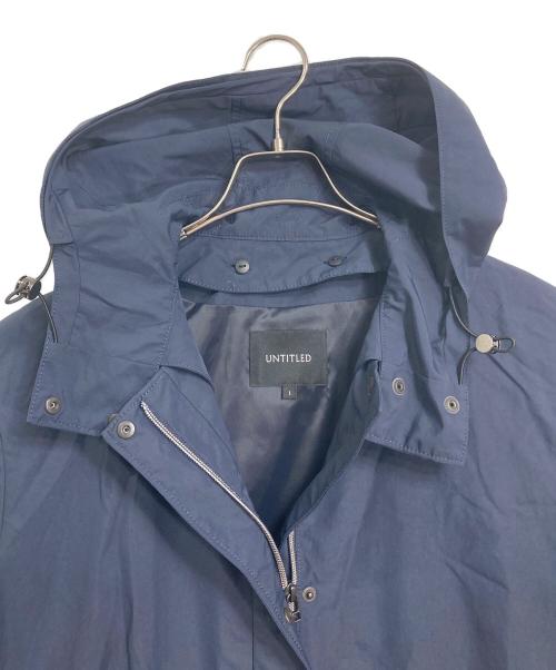 UNTITLED（アンタイトル）UNTITLED (アンタイトル) フード2WAY モッズコート ロングコート　アウター　ライトアウター ネイビー サイズ:1の古着・服飾アイテム