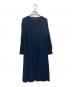 ANAYI（アナイ）の古着「タックフレアワンピース　長袖ワンピース　ロングワンピース　セレモニー　入園　卒園　入学　卒業」｜ネイビー