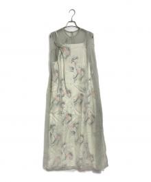 mystic（ミスティック）の古着「チャイニーシアーワンピースSET」｜ミント