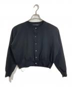 mizuiro-indミズイロインド）の古着「クルーネックショートカーディガン」｜ブラック