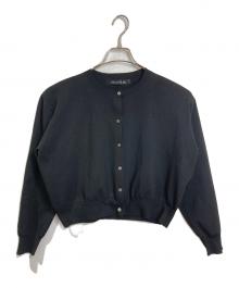 mizuiro-ind（ミズイロインド）の古着「クルーネックショートカーディガン」｜ブラック