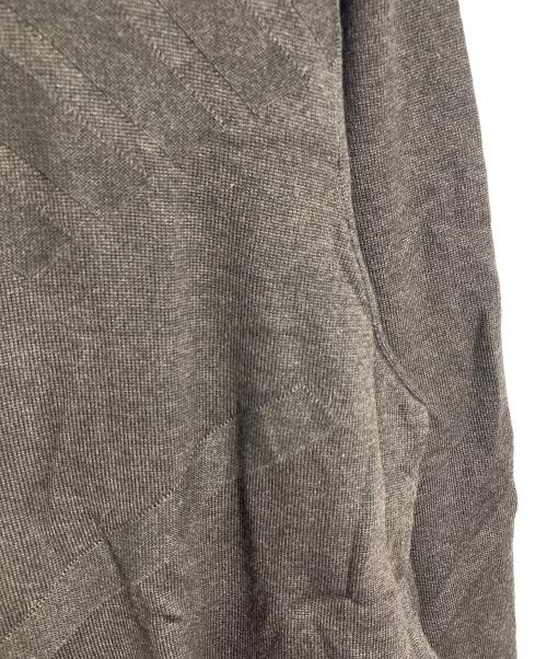 dunhill（ダンヒル）dunhill (ダンヒル) ウールシルクジャガードロゴニットポロシャツ　長袖シャツ　イタリア製 ブラウン サイズ: 2XLの古着・服飾アイテム