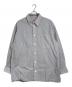 KENZO（ケンゾー）の古着「ロゴボタンストライプシャツ　ストライプ　コットンシャツ」｜グレー