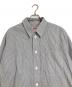 KENZO (ケンゾー) ロゴボタンストライプシャツ　ストライプ　コットンシャツ グレー サイズ:L：6000円