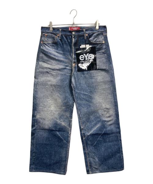 JUNYA WATANABE MAN（ジュンヤワタナベマン）JUNYA WATANABE MAN (ジュンヤワタナベマン) BerBerJin (ベンベルジン) 25SS 転写プリントデニムパンツ　日本製 インディゴ サイズ:XSの古着・服飾アイテム