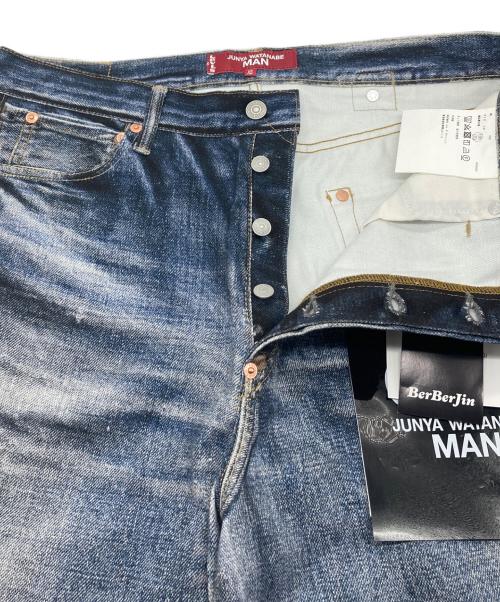JUNYA WATANABE MAN（ジュンヤワタナベマン）JUNYA WATANABE MAN (ジュンヤワタナベマン) BerBerJin (ベンベルジン) 25SS 転写プリントデニムパンツ　日本製 インディゴ サイズ:XSの古着・服飾アイテム