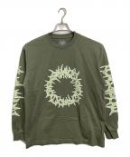 PALACEパレス）の古着「SPIKED LONGSLEEVE  スパイクド ロングスリーブ   ロングスリーブカットソー」｜カーキ