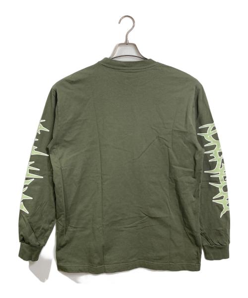 PALACE（パレス）PALACE (パレス) SPIKED LONGSLEEVE  スパイクド ロングスリーブ   ロングスリーブカットソー カーキ サイズ:XLの古着・服飾アイテム