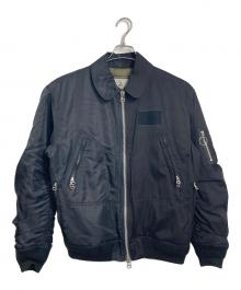 BAL（バル）の古着「COMBINE HELI CREW BOMBER/ドッキングボンバージャケット　アウター」｜ブラック