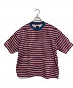 DAIWA PIER39ダイワ ピア39）の古着「TECH DRAWSTRING MULTI BORDER S/S TEE」｜レッド