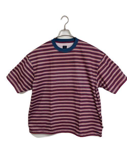 DAIWA PIER39（ダイワ ピア39）DAIWA PIER39 (ダイワ ピア39) TECH DRAWSTRING MULTI BORDER S/S TEE レッド サイズ:Lの古着・服飾アイテム