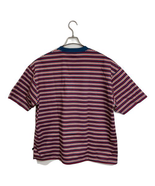 DAIWA PIER39（ダイワ ピア39）DAIWA PIER39 (ダイワ ピア39) TECH DRAWSTRING MULTI BORDER S/S TEE レッド サイズ:Lの古着・服飾アイテム