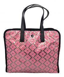 Kate Spade（ケイトスペード）の古着「トートバッグ　総柄　メタリック」｜ピンク