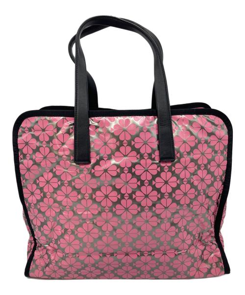 Kate Spade（ケイトスペード）Kate Spade (ケイトスペード) トートバッグ　総柄　メタリック ピンク サイズ:実寸参照の古着・服飾アイテム