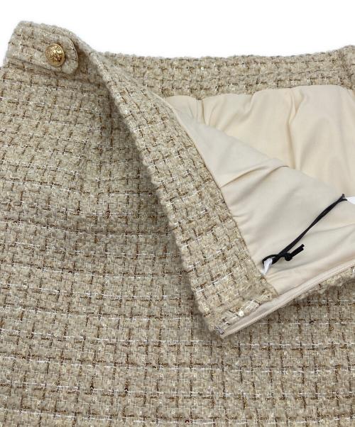 HER LIP TO（ハーリップトゥ）Her lip to (ハーリップトゥ) Verlet Tweed Mini Skort　ベルベットツイードショーツ ベージュ サイズ:Sの古着・服飾アイテム