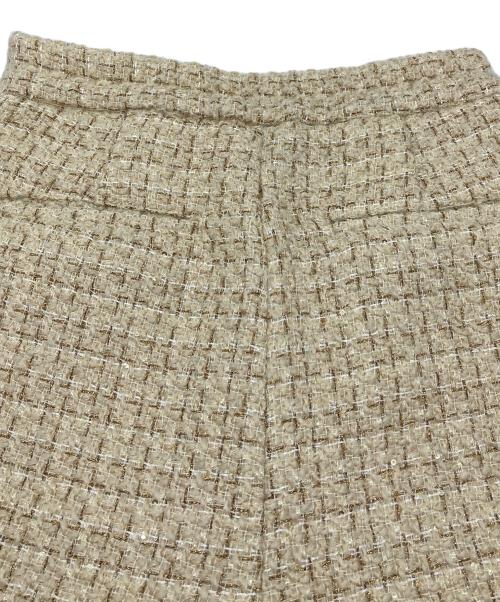 HER LIP TO（ハーリップトゥ）Her lip to (ハーリップトゥ) Verlet Tweed Mini Skort　ベルベットツイードショーツ ベージュ サイズ:Sの古着・服飾アイテム