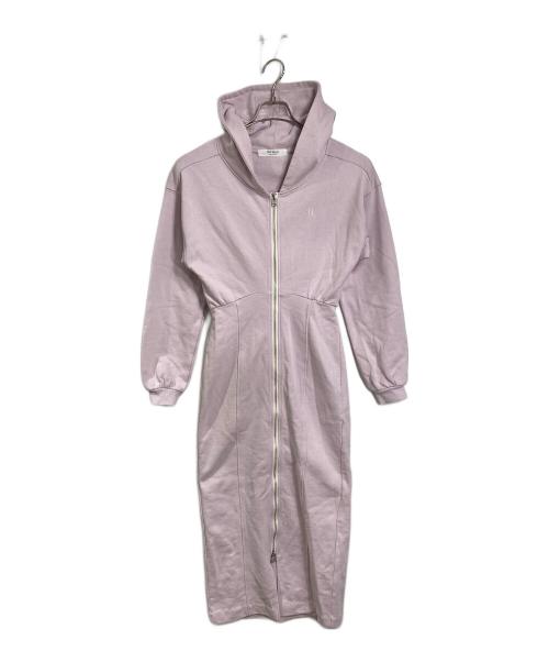 HER LIP TO（ハーリップトゥ）Her lip to (ハーリップトゥ) Flight Mode Zip Hoodie Dress  フライトモードジップフーディドレス  パーカーワンピース　ロングワンピース　ダブルジップ ピンク サイズ:Sの古着・服飾アイテム