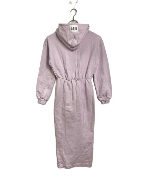 HER LIP TO（ハーリップトゥ）Her lip to (ハーリップトゥ) Flight Mode Zip Hoodie Dress  フライトモードジップフーディドレス  パーカーワンピース　ロングワンピース　ダブルジップ ピンク サイズ:Sの古着・服飾アイテム