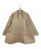 KISHIDAMIKIキシダミキ）の古着「constructive dress モヘア混ショートドレスワンピース　デザインワンピース」｜ベージュ