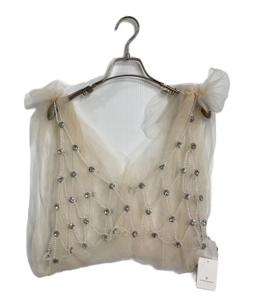 Chika Kisada（チカ キサダ）Chika Kisada (チカ キサダ) Bijou Beads Tulle  ビジュービーズチュール ベージュ サイズ:FREEの古着・服飾アイテム