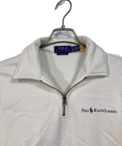 POLO RALPH LAUREN（ポロ・ラルフローレン）POLO RALPH LAUREN (ポロ・ラルフローレン) ハーフジップスウェット　ポニー刺繍 ベージュ サイズ:XSの古着・服飾アイテム