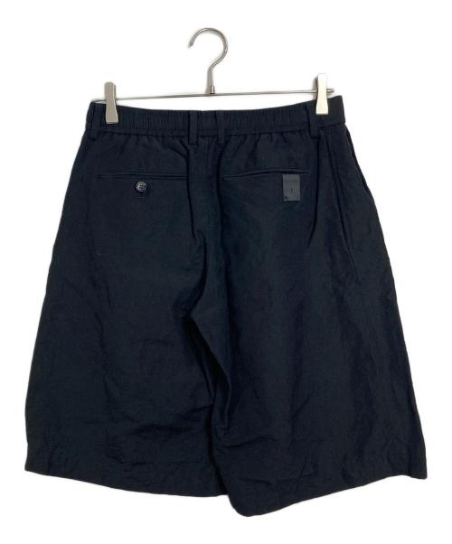 N.HOOLYWOOD（エヌ ハリウッド）N.HOOLYWOOD (エヌ ハリウッド) WOOL LINEN TUCKED HALF PANTS  ハーフパンツ　日本製 ブラック サイズ:36の古着・服飾アイテム