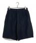 N.HOOLYWOOD（エヌ ハリウッド）の古着「WOOL LINEN TUCKED HALF PANTS  ハーフパンツ　日本製」｜ブラック