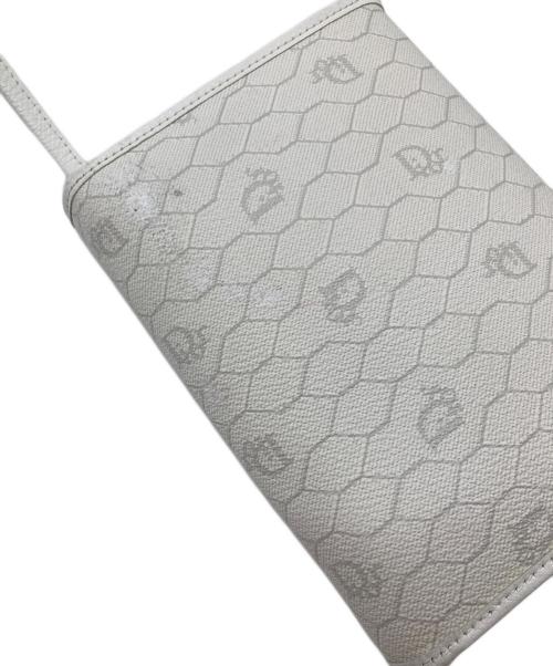 Christian Dior（クリスチャン ディオール）Christian Dior (クリスチャン ディオール) ハニカム柄ショルダーバッグ　ミニバッグ　フランス製 ホワイト サイズ:実寸参照の古着・服飾アイテム