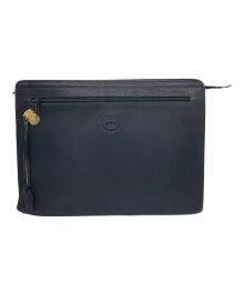 GUCCI（グッチ）の古着「【OLD】ヴィンテージ クラッチバッグ　イタリア製」｜ブラック