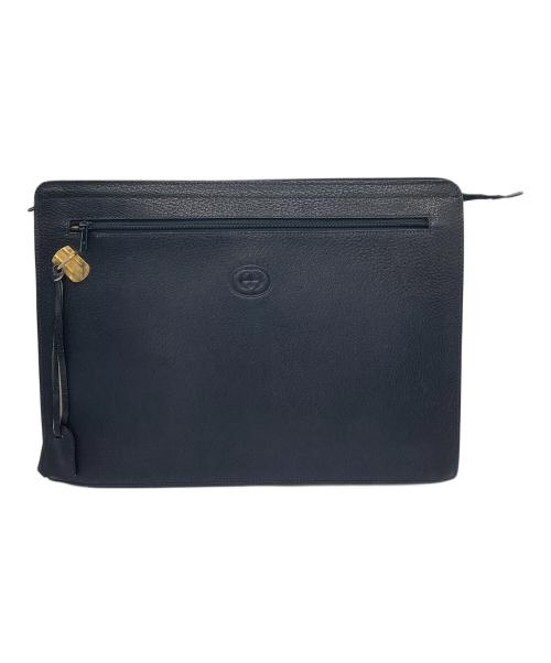 GUCCI（グッチ）GUCCI (グッチ) 【OLD】ヴィンテージ クラッチバッグ　イタリア製 ブラック サイズ:実寸参照の古着・服飾アイテム