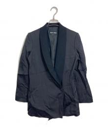 GIORGIO ARMANI（ジョルジョアルマーニ）の古着「ニットラペルタキシードジャケット　アウター　ライトアウター　セレモニー」｜ブラック