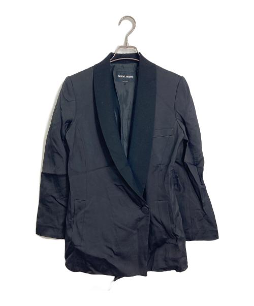 GIORGIO ARMANI（ジョルジョアルマーニ）GIORGIO ARMANI (ジョルジョアルマーニ) ニットラペルタキシードジャケット　アウター　ライトアウター　セレモニー ブラック サイズ:160の古着・服飾アイテム