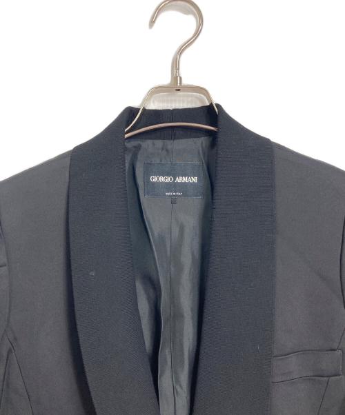 GIORGIO ARMANI（ジョルジョアルマーニ）GIORGIO ARMANI (ジョルジョアルマーニ) ニットラペルタキシードジャケット　アウター　ライトアウター　セレモニー ブラック サイズ:160の古着・服飾アイテム