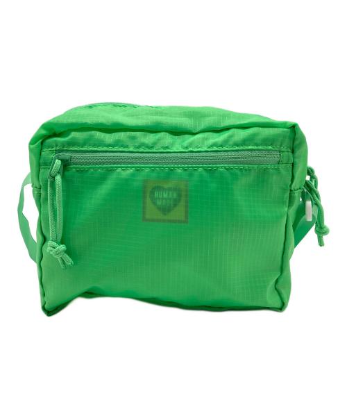 HUMAN WOMAN（ヒューマンウーマン）HUMAN WOMAN (ヒューマンウーマン) ロゴ ショルダーバッグ　ミニバッグ グリーン サイズ:実寸参照の古着・服飾アイテム