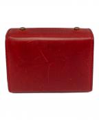 M+エムピウ）の古着「ミッレフォッリエ　レザー財布　折りたたみ財布」｜レッド
