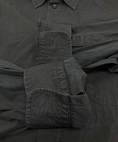 BALENCIAGA（バレンシアガ）BALENCIAGA (バレンシアガ) 19aw 胸ロゴ刺繍シャツ　コットンシャツ ブラック サイズ:39の古着・服飾アイテム